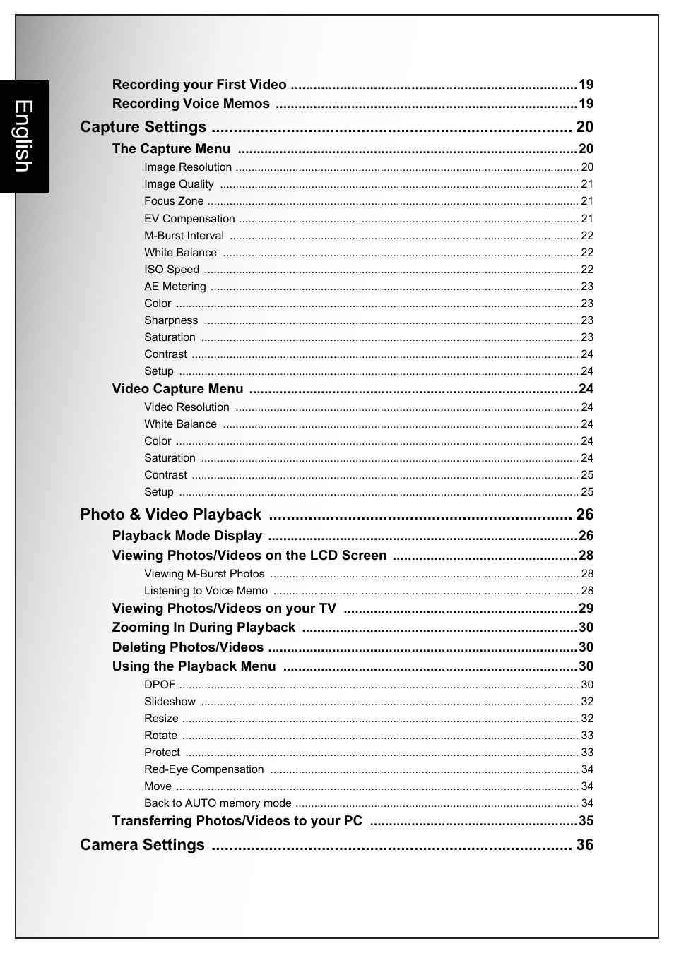 English | Sanyo VPC S770 User Manual | Page 12 / 63