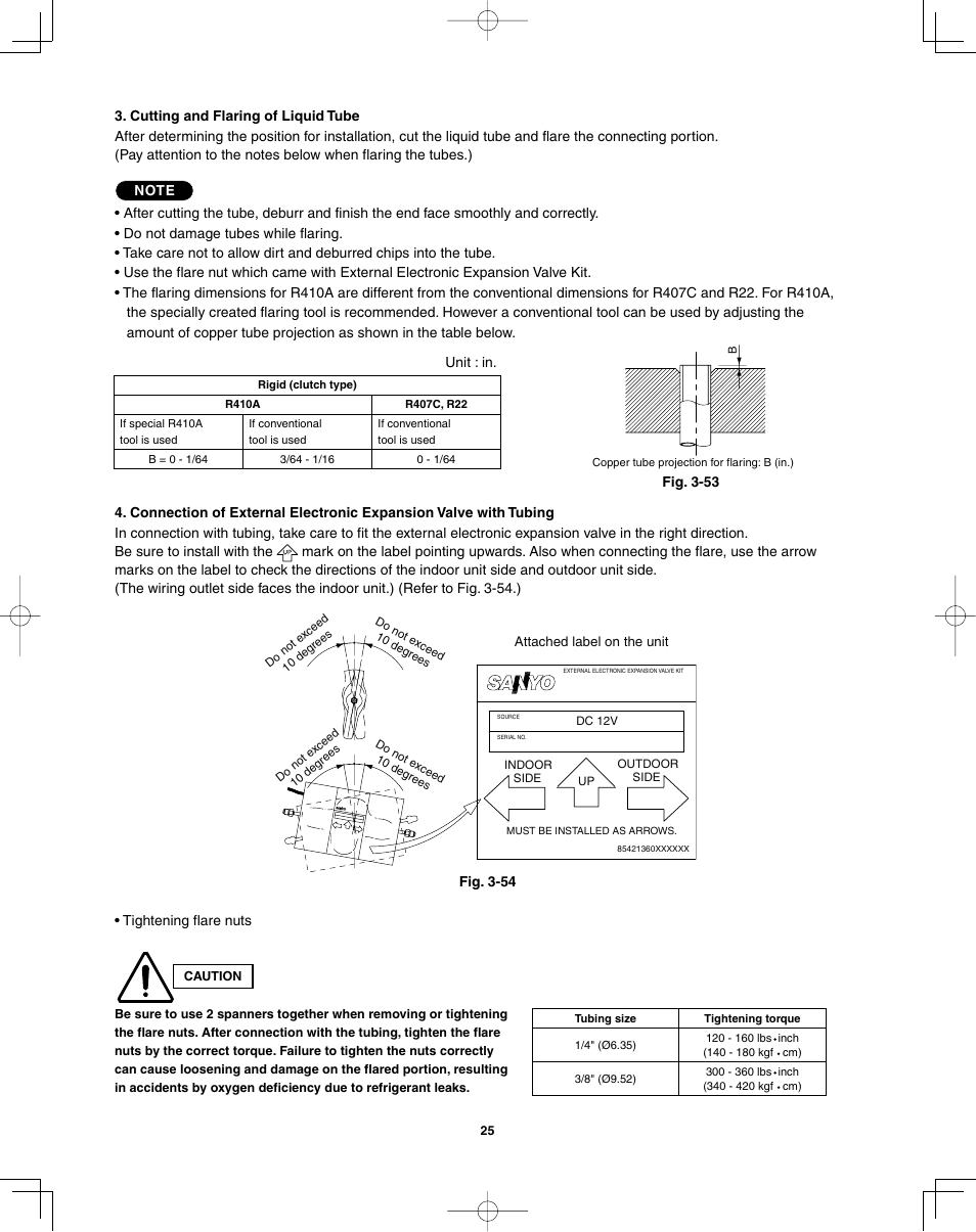 Sanyo ECO R410A User Manual | Page 25 / 48