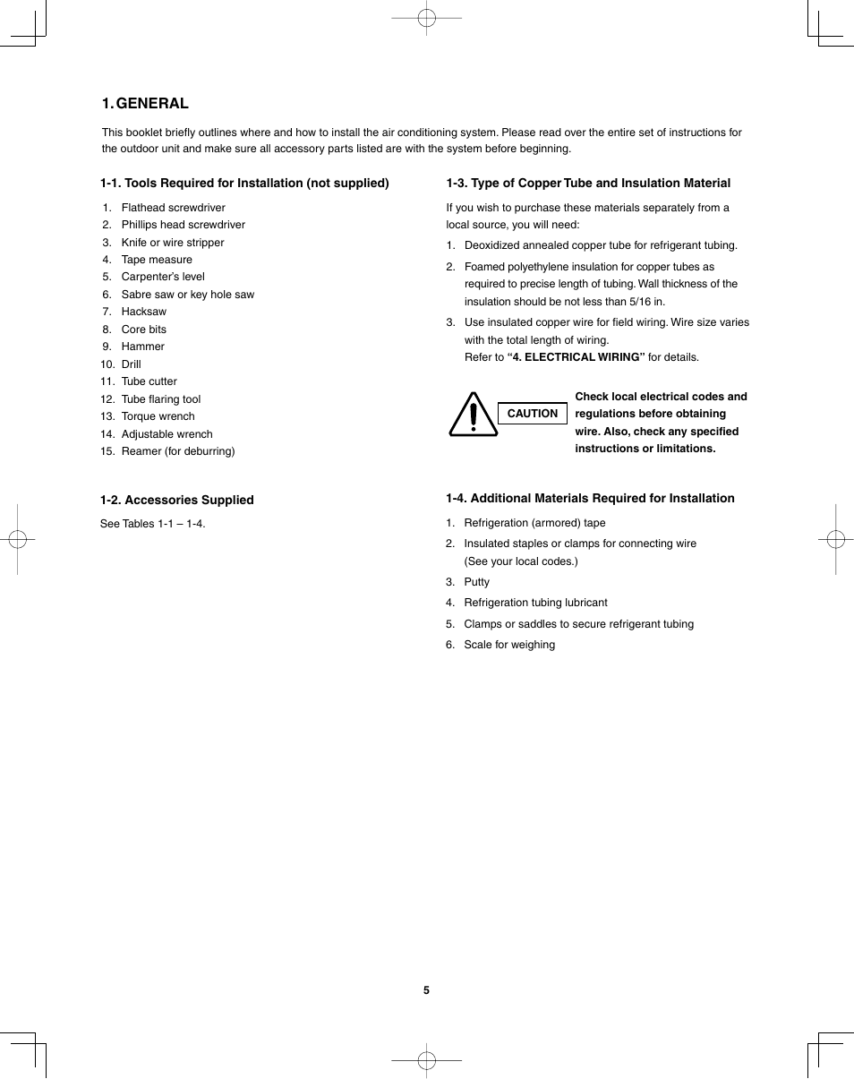 General | Sanyo ECO R410A User Manual | Page 5 / 48