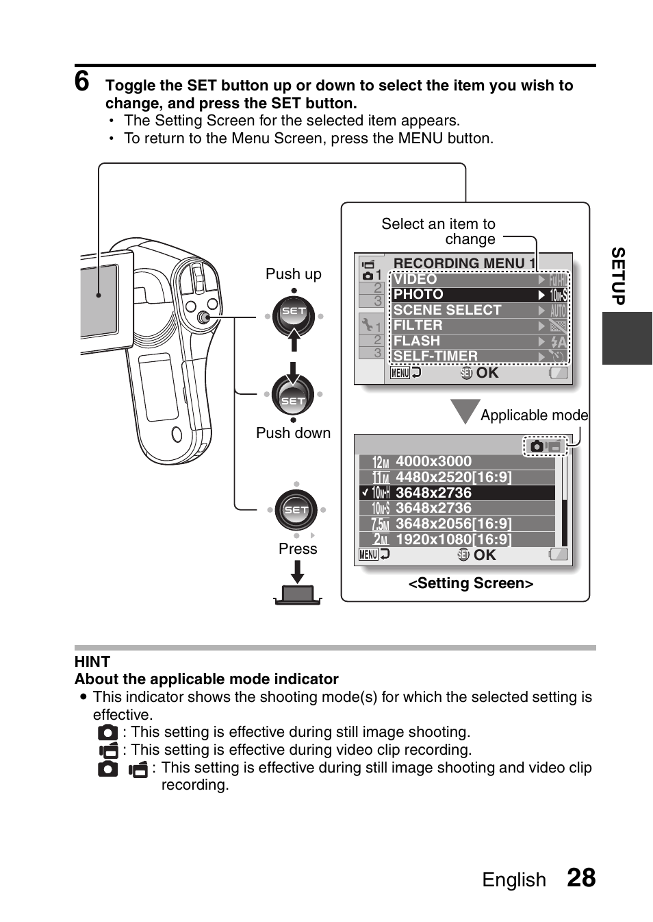 English | Sanyo VPC-CG20 User Manual | Page 37 / 75