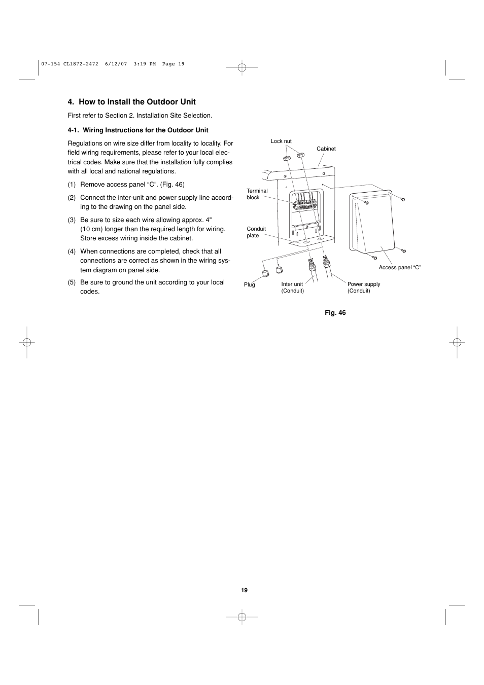 How to install the outdoor unit | Sanyo CL2472 User Manual | Page 108 / 117