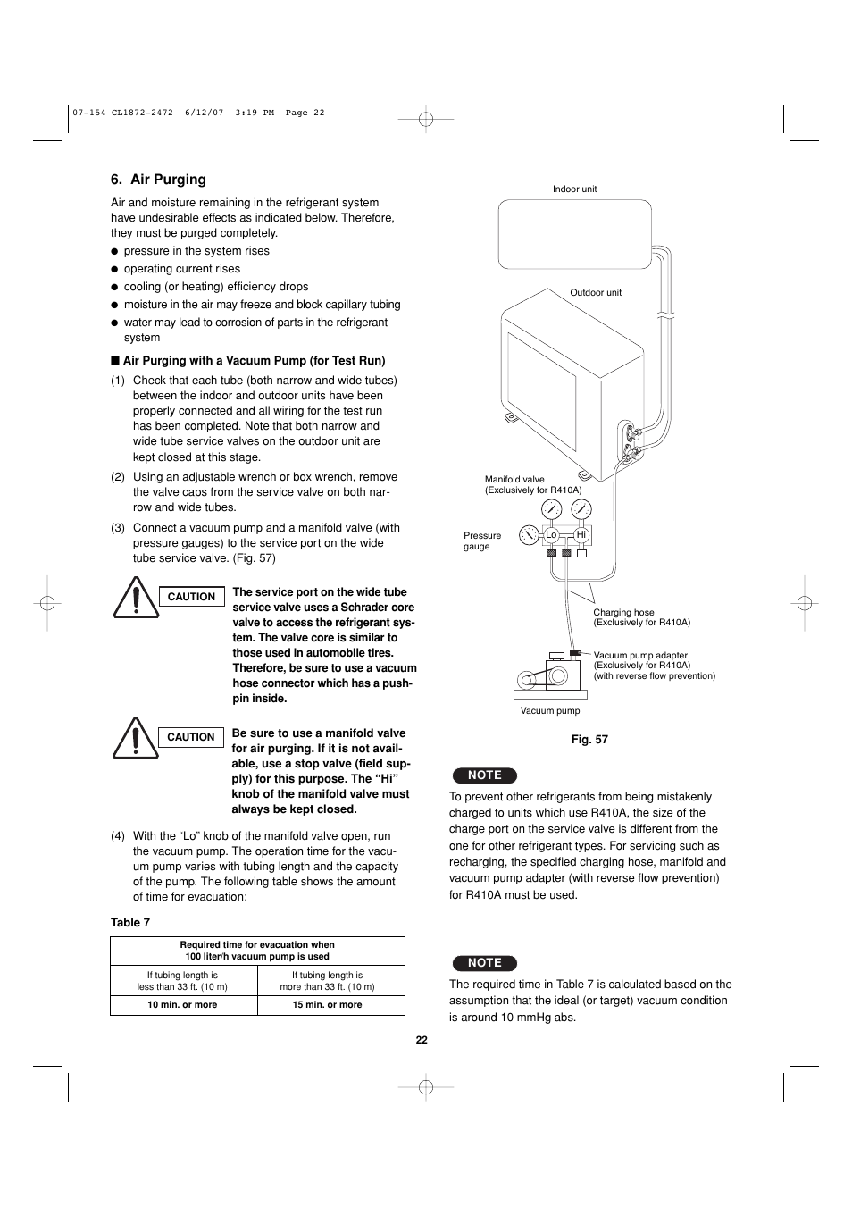 Air purging | Sanyo CL2472 User Manual | Page 111 / 117