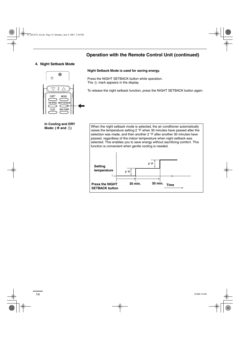 Operation with the remote control unit (continued) | Sanyo CL2472 User Manual | Page 78 / 117