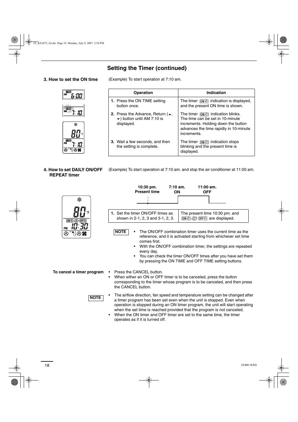 Setting the timer (continued) | Sanyo CL2472 User Manual | Page 82 / 117