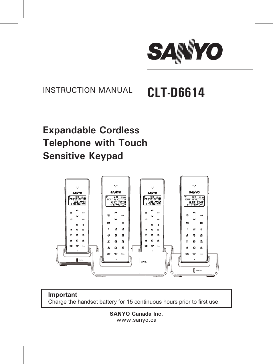 Sanyo CLT-D6614 User Manual | 43 pages