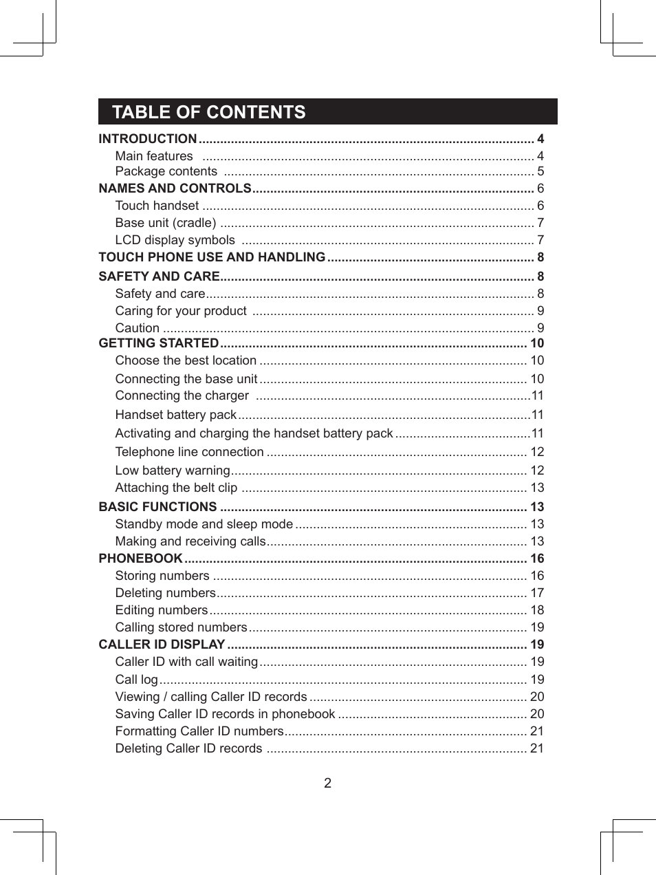 Table.of.contents | Sanyo CLT-D6614 User Manual | Page 2 / 43