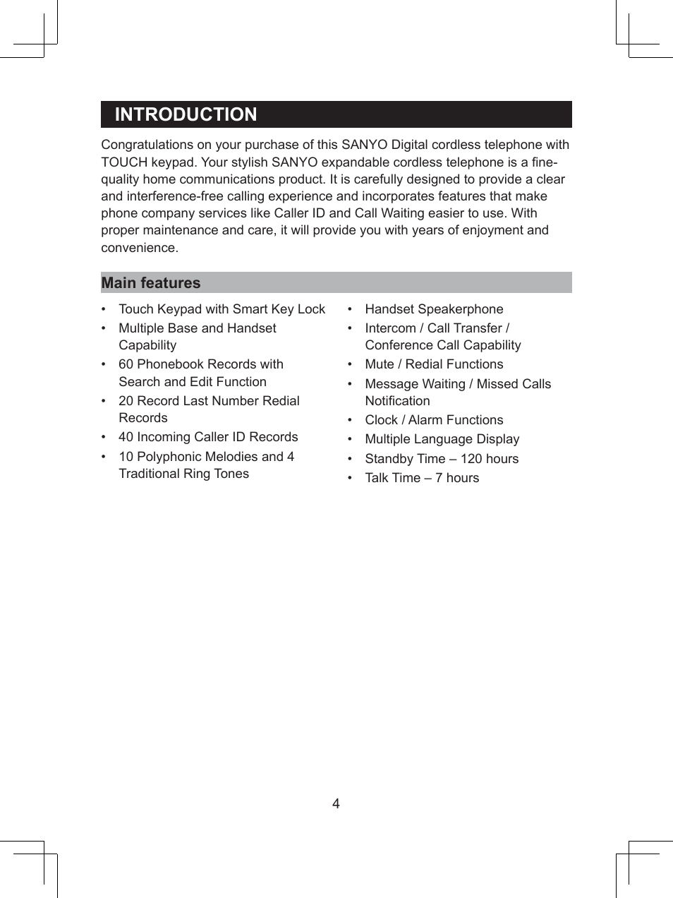 Introduction | Sanyo CLT-D6614 User Manual | Page 4 / 43