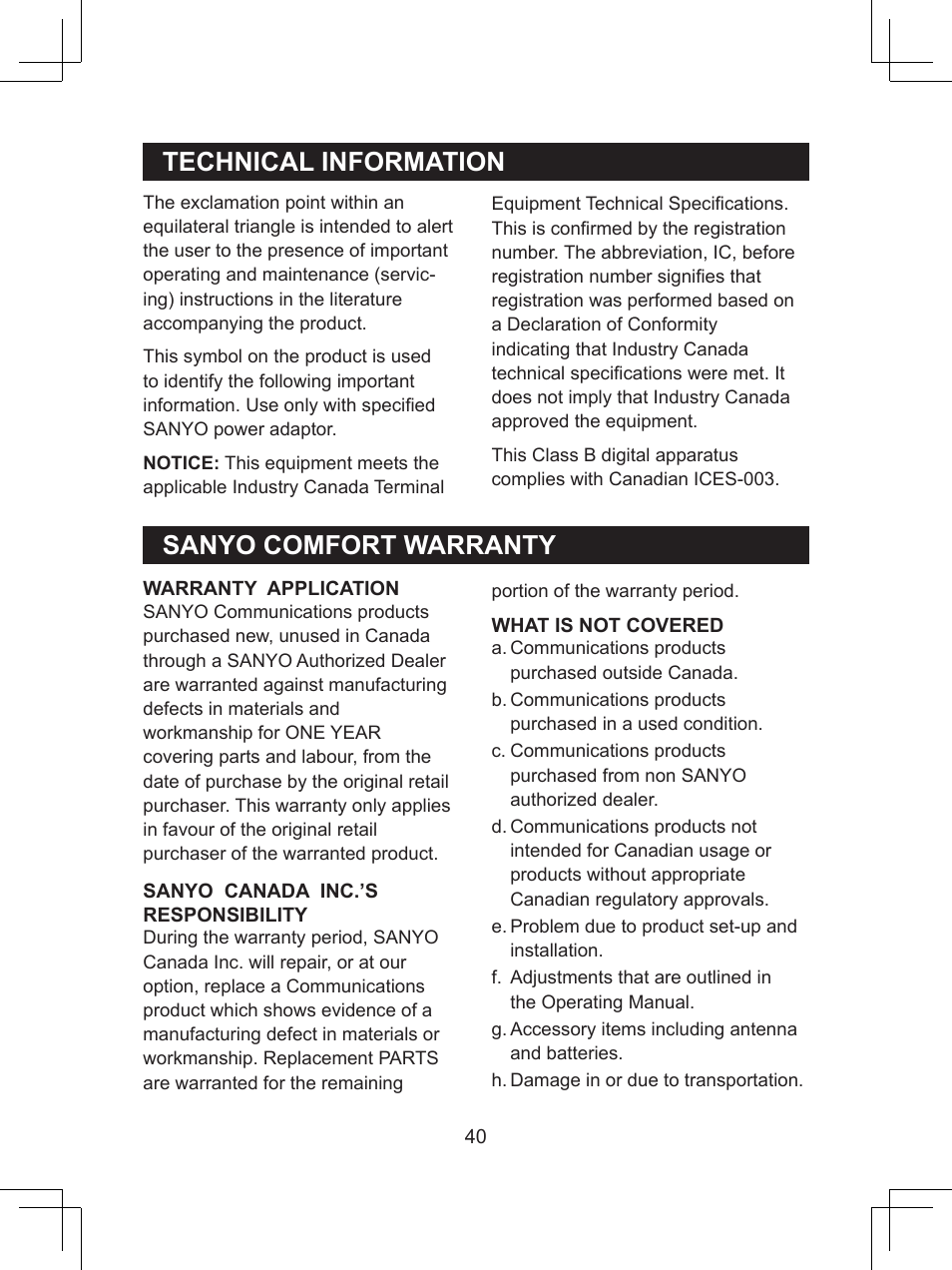 Technical.information | Sanyo CLT-D6614 User Manual | Page 40 / 43