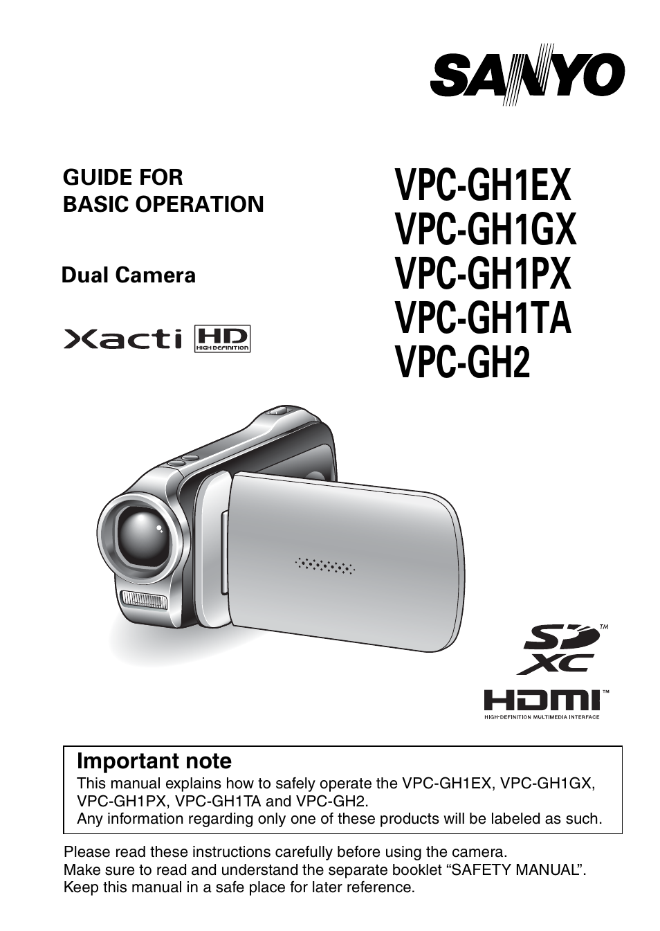 Sanyo VPC-GH1EX User Manual | 79 pages