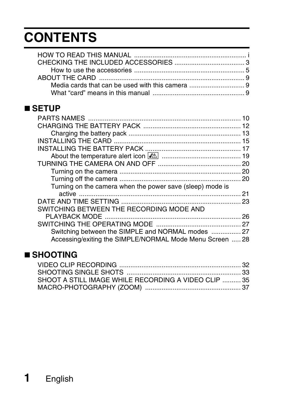 Sanyo VPC-GH1EX User Manual | Page 10 / 79