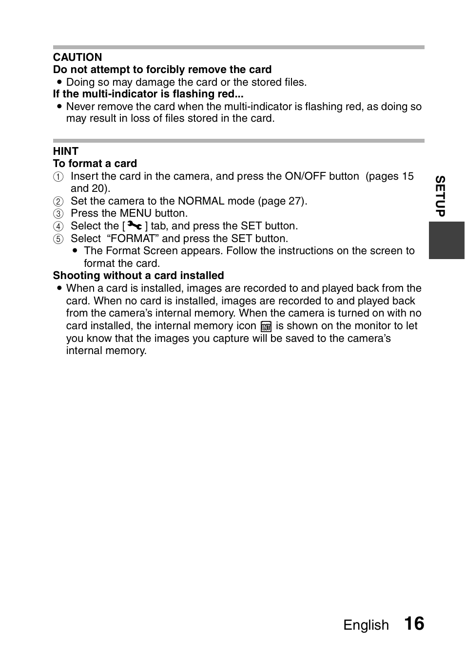 English | Sanyo VPC-GH1EX User Manual | Page 25 / 79
