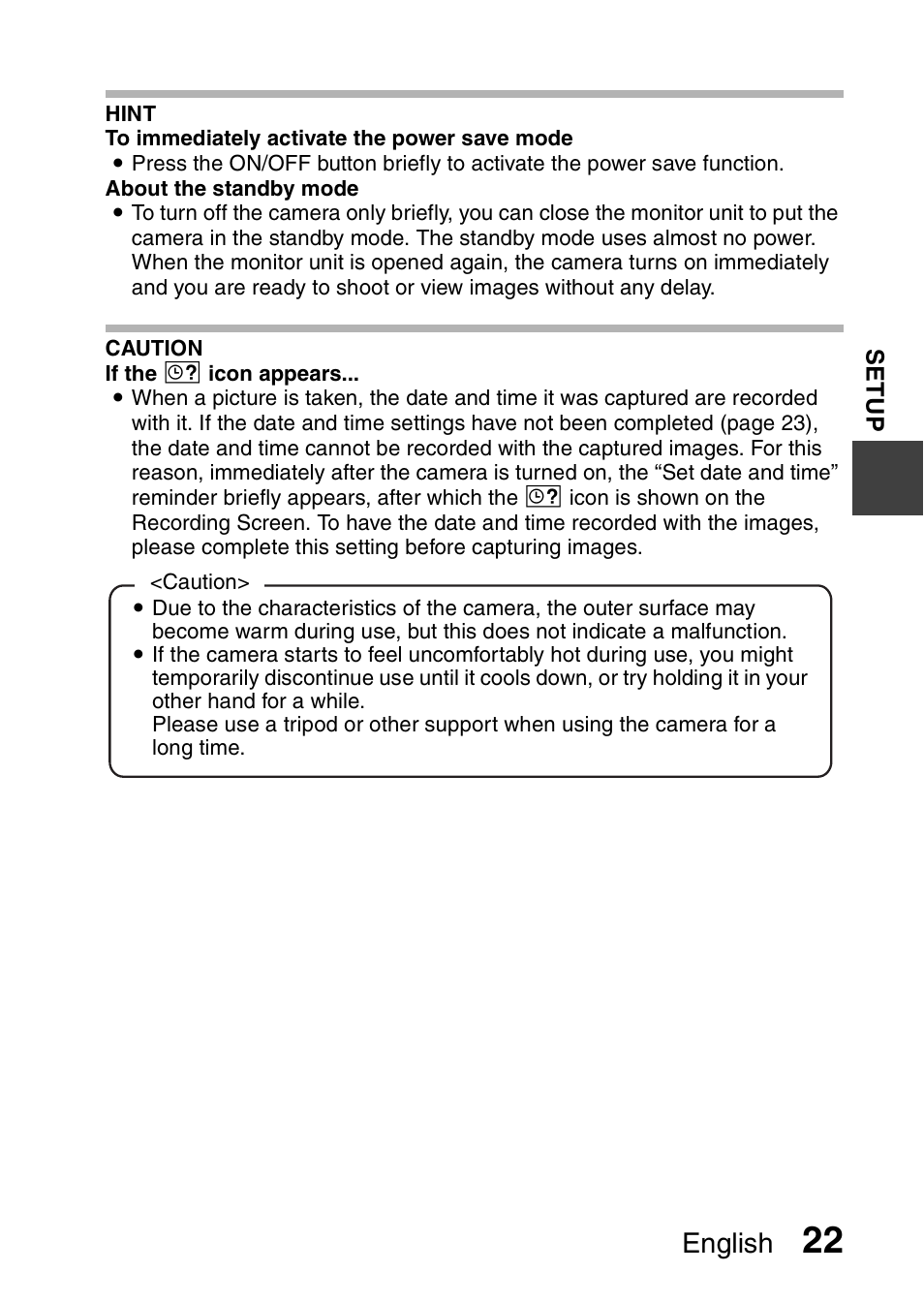 English | Sanyo VPC-GH1EX User Manual | Page 31 / 79
