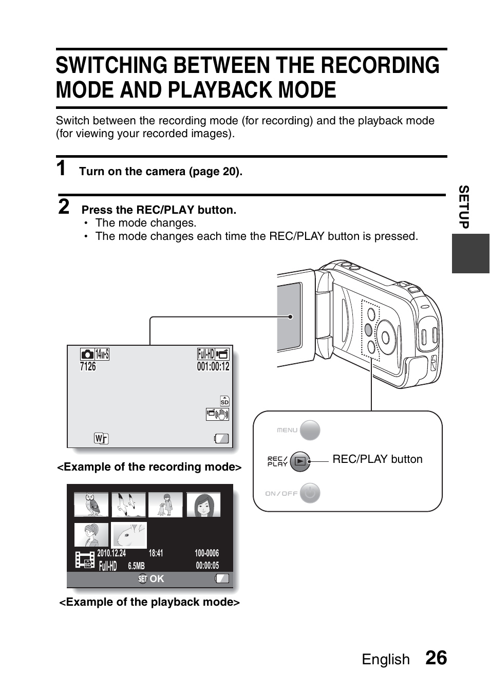 English | Sanyo VPC-GH1EX User Manual | Page 35 / 79
