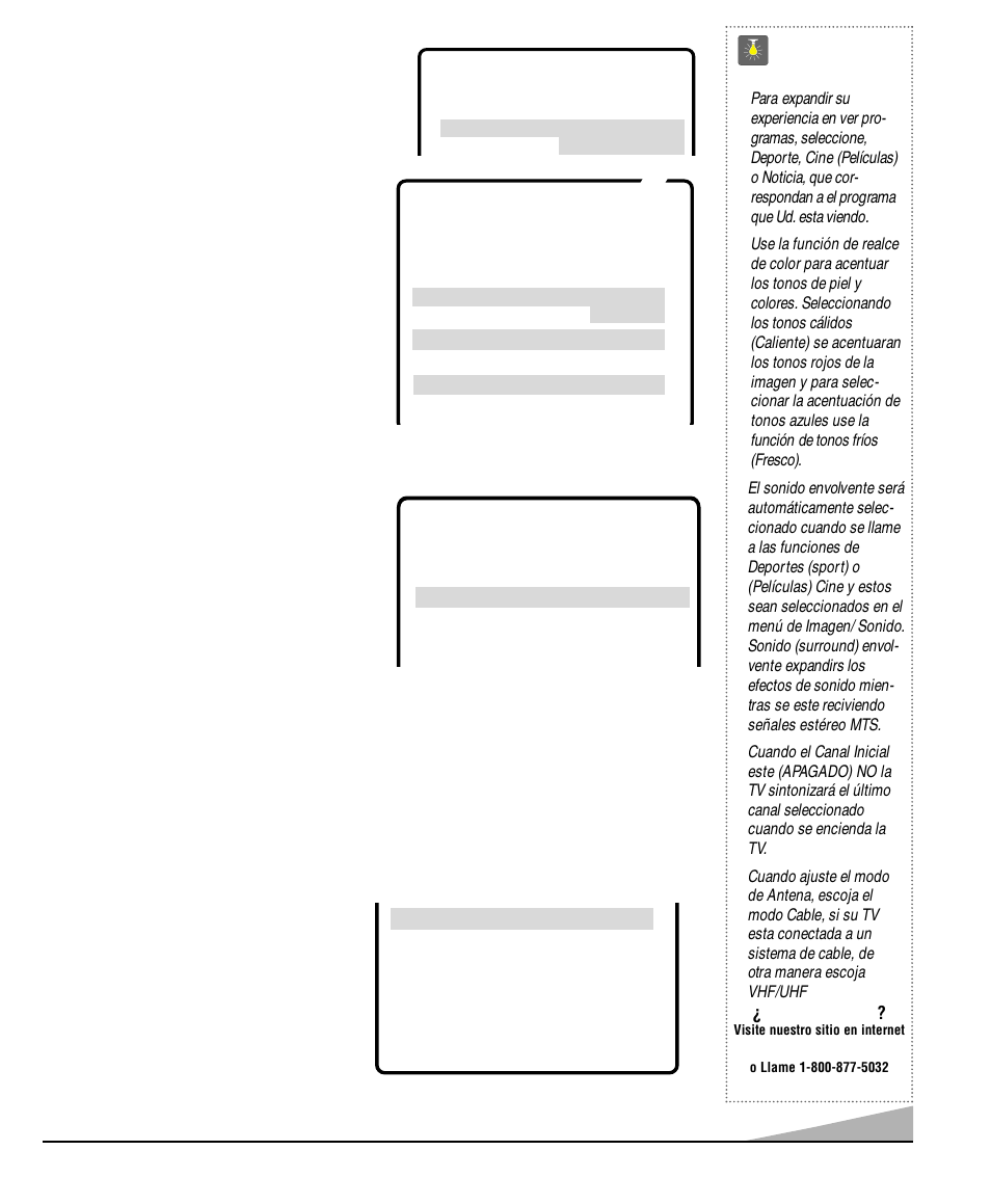Consejos rápidos, Ajuste de canal inicial, Ajuste de imagen/sonido | Sanyo DS32920 User Manual | Page 33 / 60