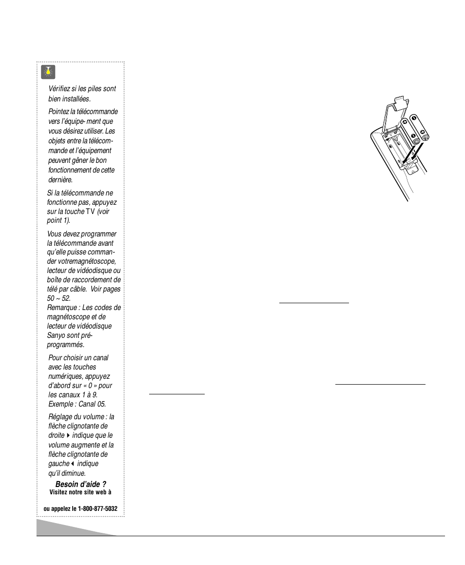 Utilisation de la télécommande multimédia | Sanyo DS32920 User Manual | Page 48 / 60