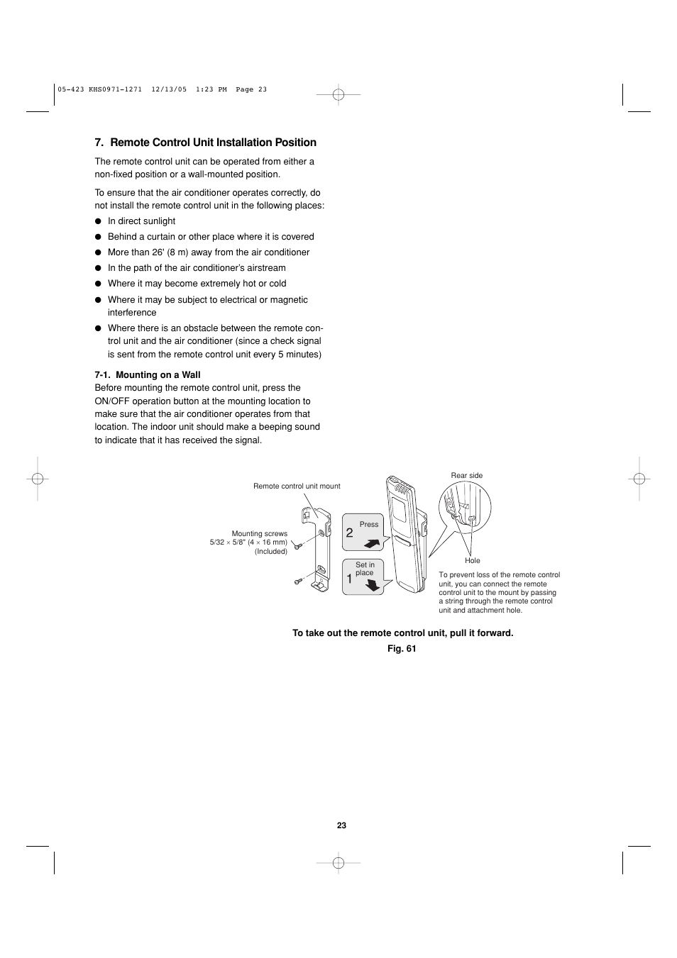 Sanyo INVERTER SPLIT SYSTEM 8.53E+13 User Manual | Page 23 / 24