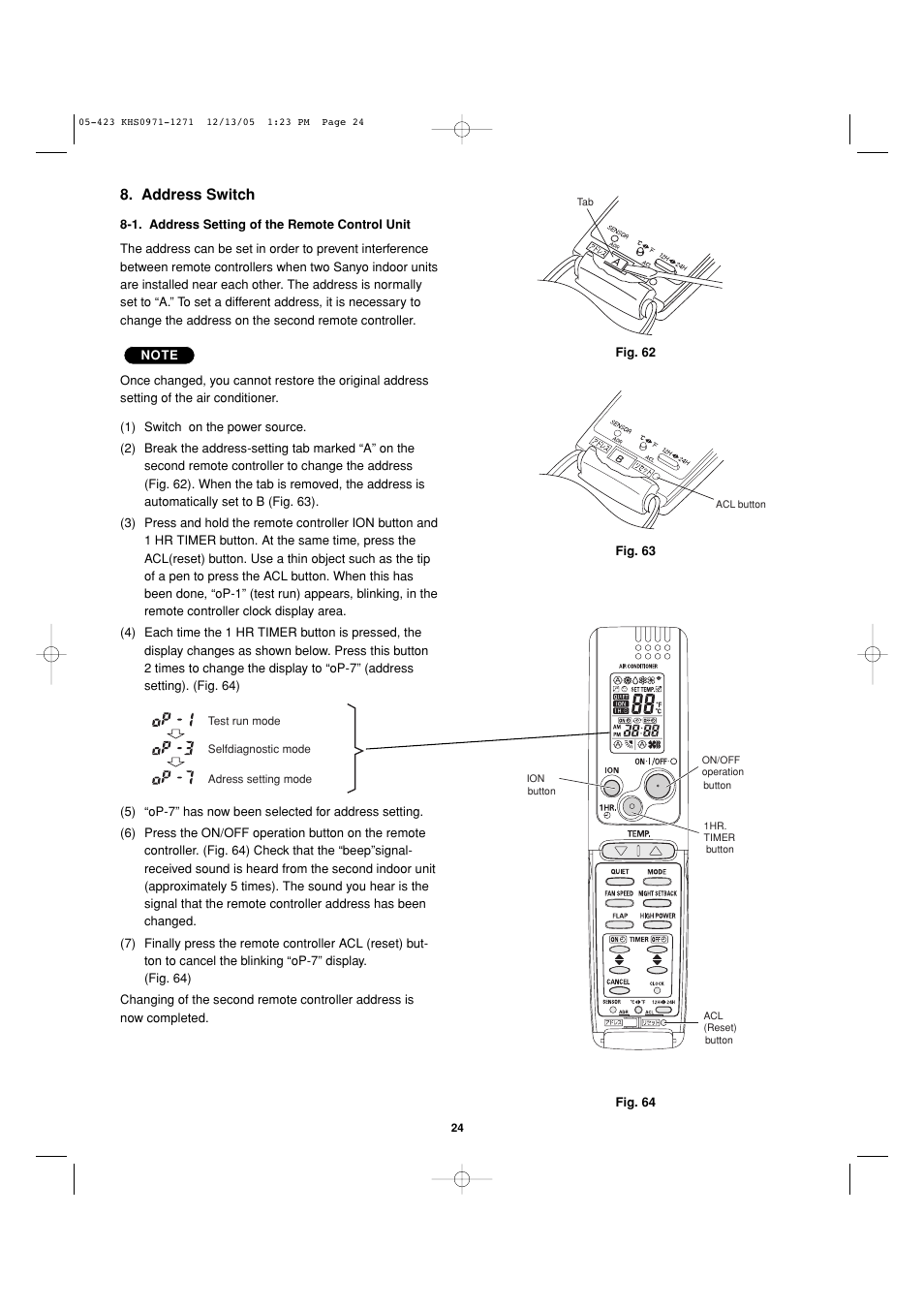 Sanyo INVERTER SPLIT SYSTEM 8.53E+13 User Manual | Page 24 / 24