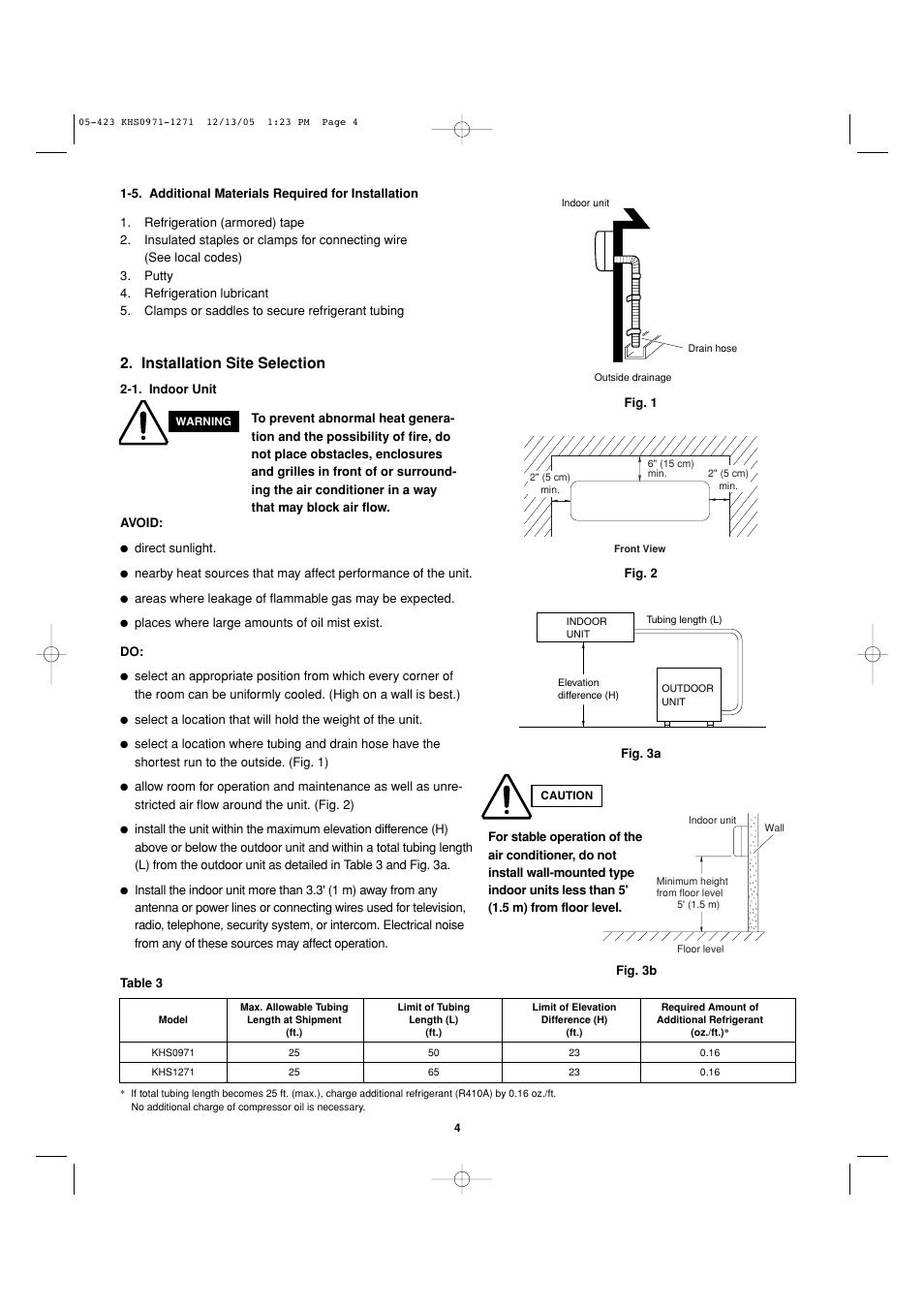 Installation site selection | Sanyo INVERTER SPLIT SYSTEM 8.53E+13 User Manual | Page 4 / 24