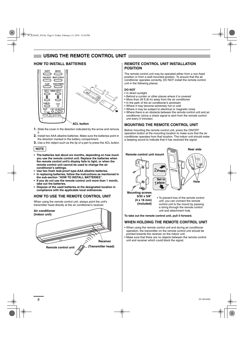 Using the remote control unit | Sanyo C3682 User Manual | Page 63 / 104
