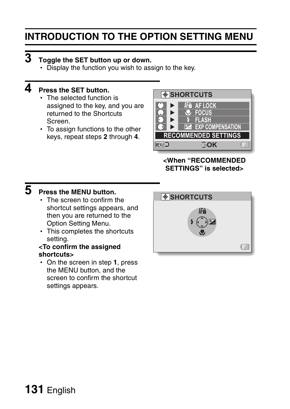 Introduction to the option setting menu, English | Sanyo HDMI VPC-FH1GX User Manual | Page 152 / 211