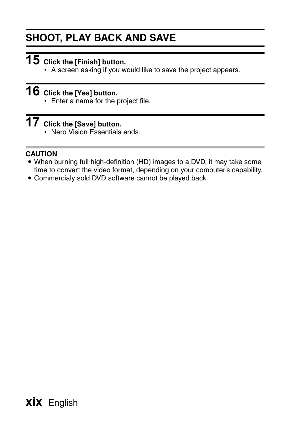 Shoot, play back and save | Sanyo HDMI VPC-FH1GX User Manual | Page 20 / 211