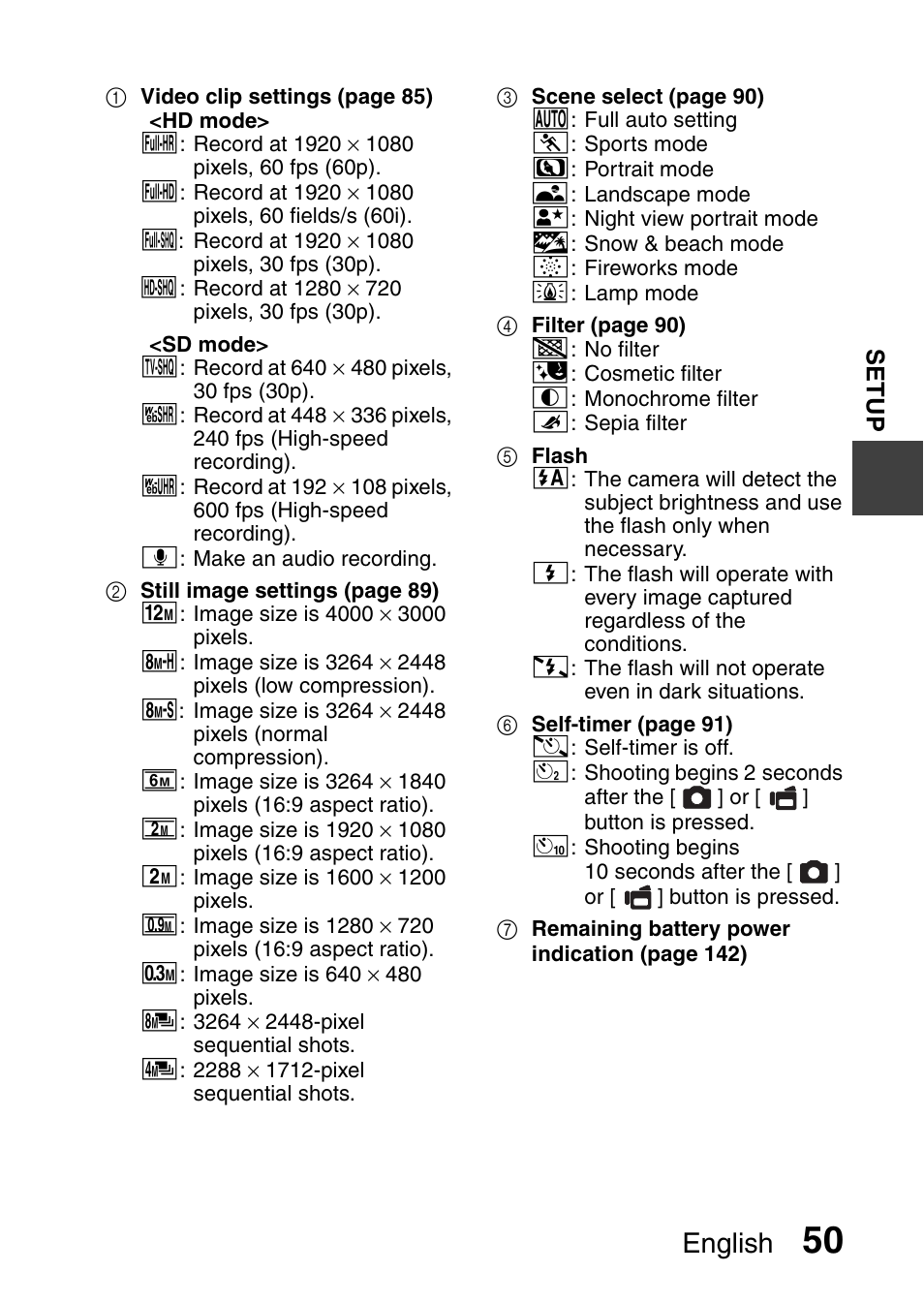 English | Sanyo HDMI VPC-FH1GX User Manual | Page 71 / 211