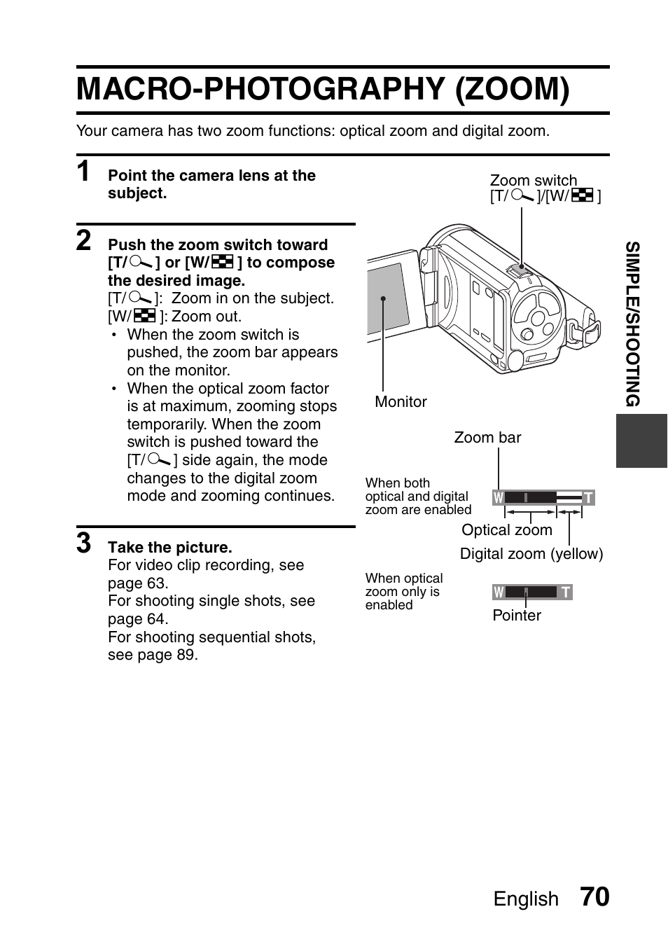 Macro-photography (zoom) | Sanyo HDMI VPC-FH1GX User Manual | Page 91 / 211