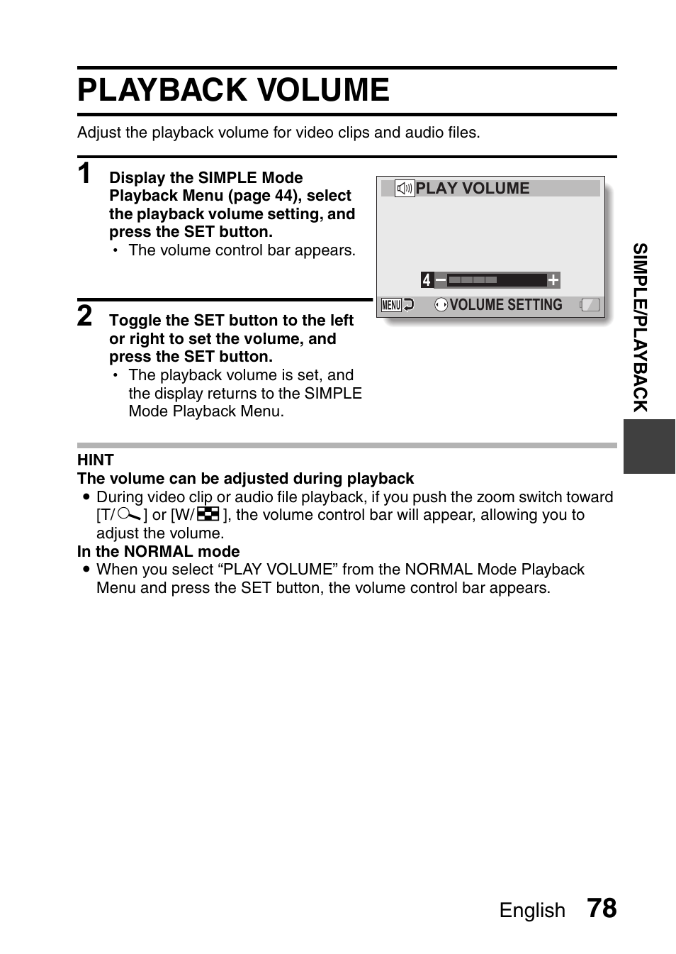 Playback volume | Sanyo HDMI VPC-FH1GX User Manual | Page 99 / 211