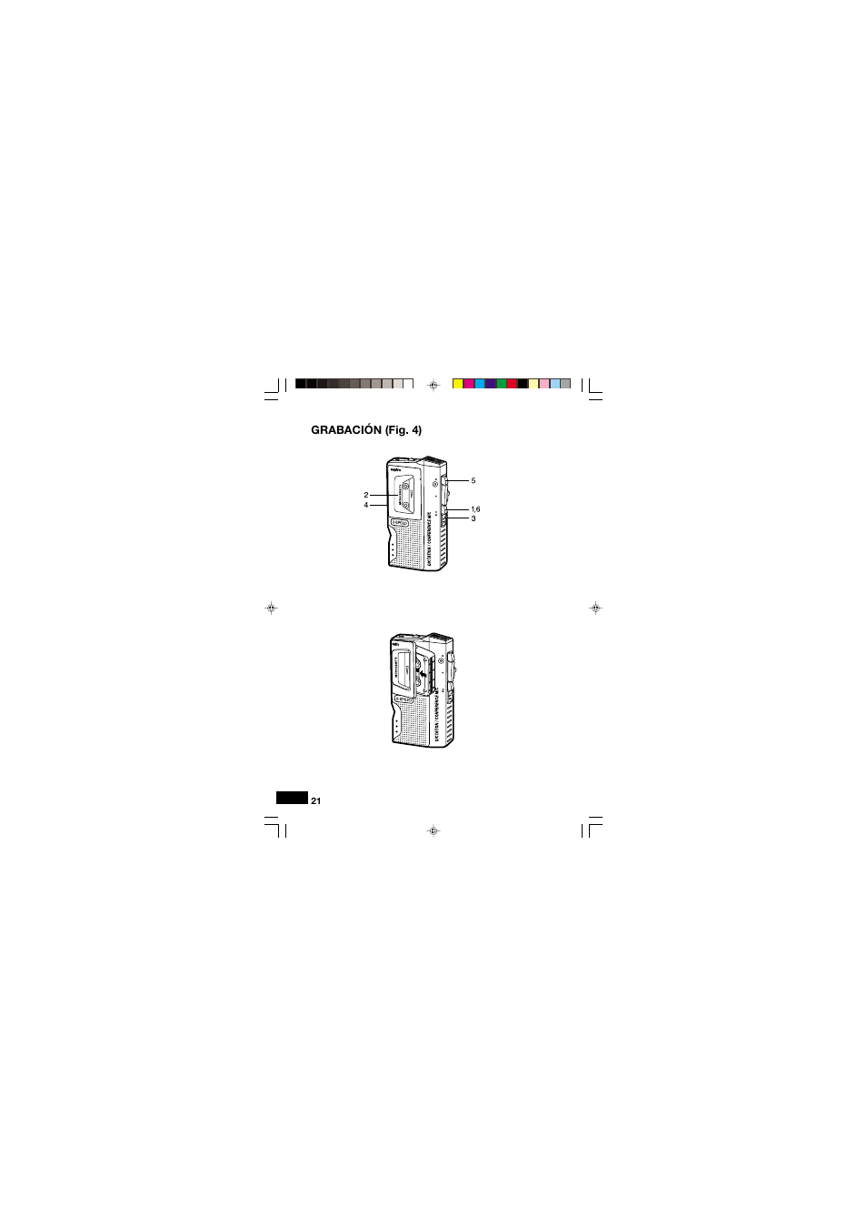 Grabación (fig. 4), 21 fig. 4 | Sanyo TRC-540M User Manual | Page 22 / 46