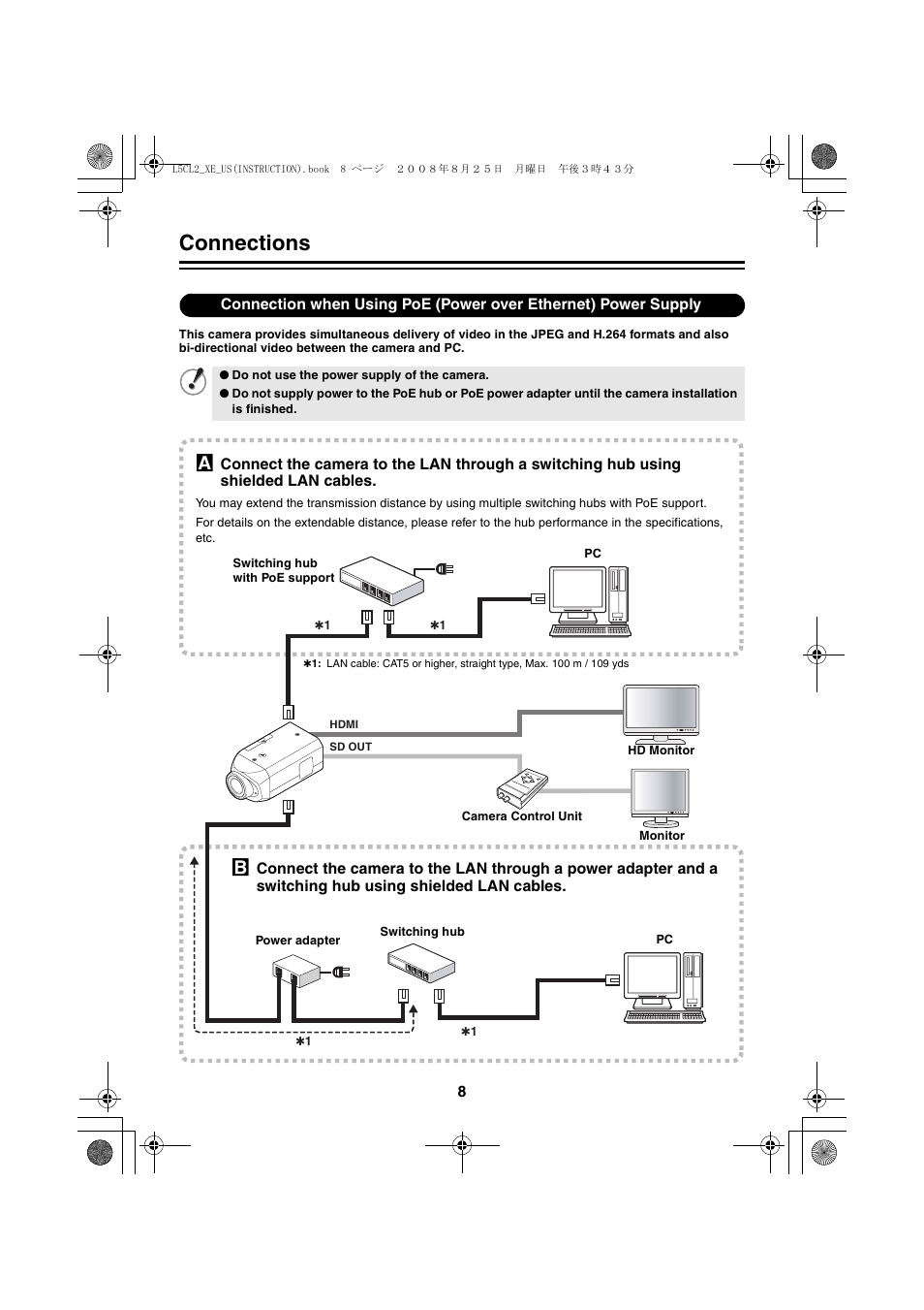 Connections | Sanyo VCC-HD4000 User Manual | Page 9 / 43