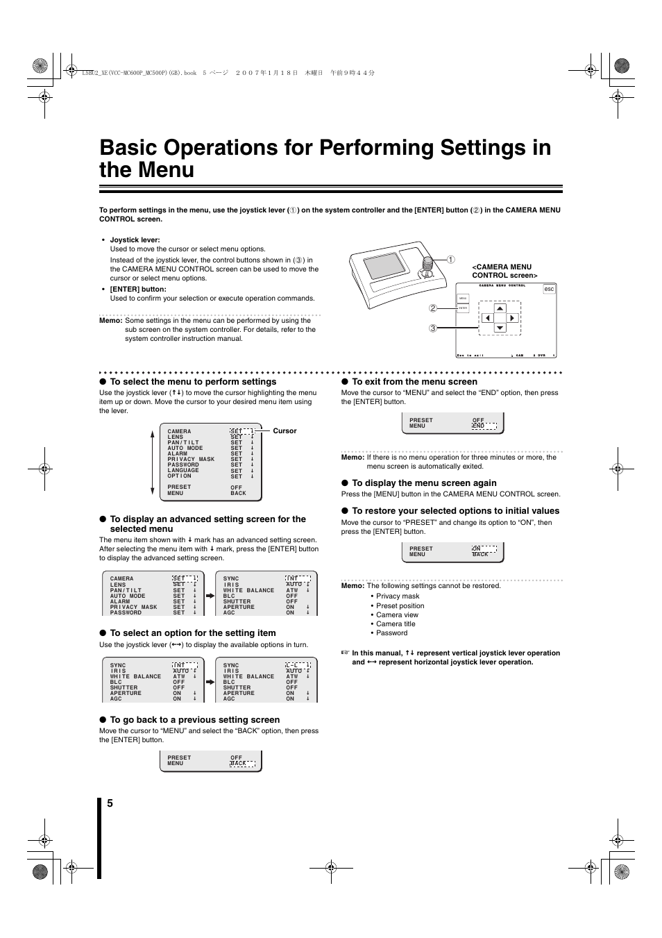 Sanyo VCC-MC600P User Manual | Page 6 / 56