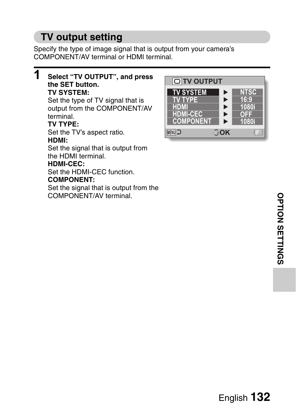 Tv output setting | Sanyo XACTI HD VPC-FH1GX User Manual | Page 153 / 211