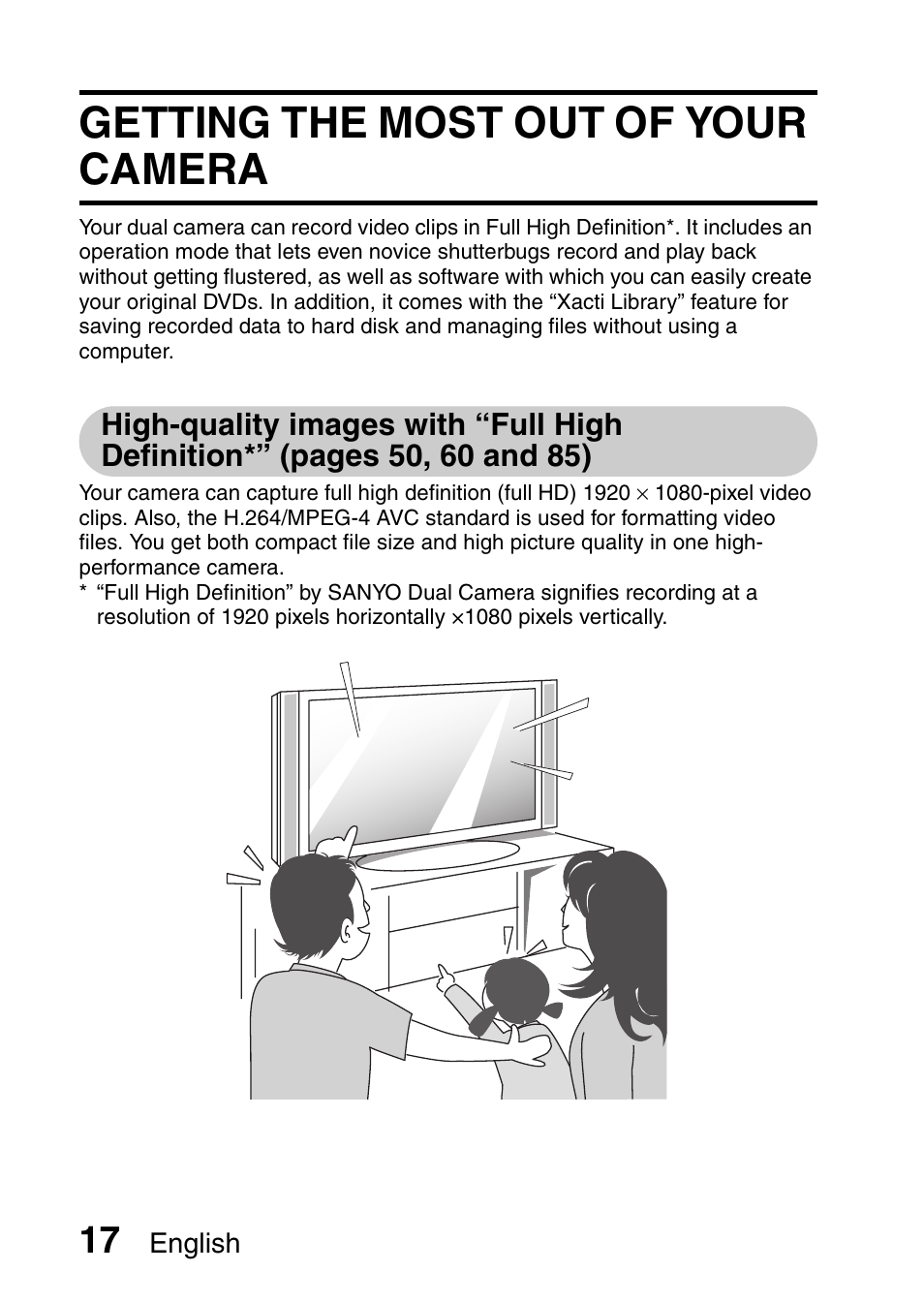 Getting the most out of your camera | Sanyo XACTI HD VPC-FH1GX User Manual | Page 38 / 211