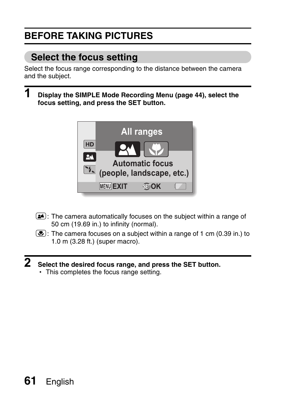 All ranges | Sanyo XACTI HD VPC-FH1GX User Manual | Page 82 / 211