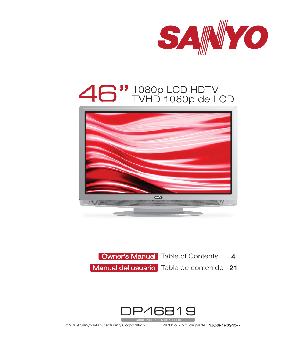 Sanyo DP46819 User Manual | 19 pages