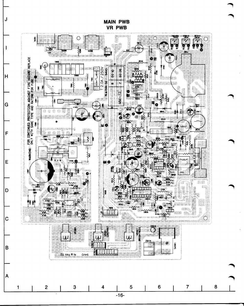 Printed wiring boards | Sanyo VM-6614 User Manual | Page 28 / 32