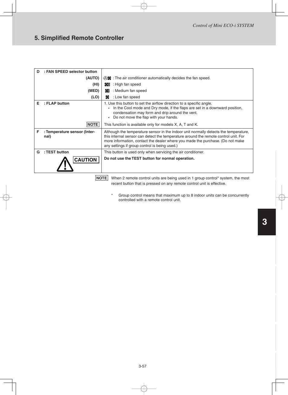 Simplifi ed remote controller | Sanyo CHX03652 User Manual | Page 101 / 246