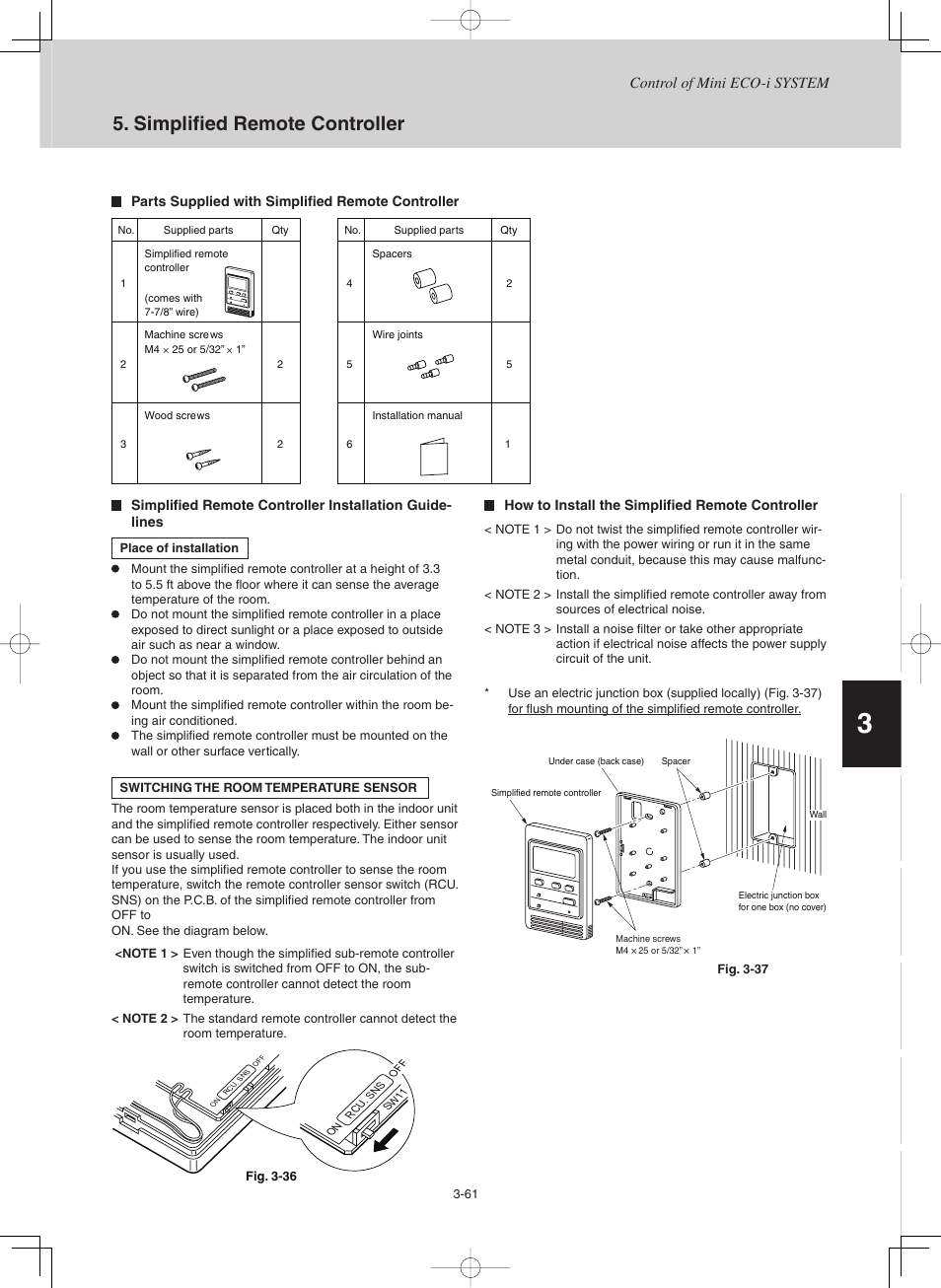 Simplifi ed remote controller | Sanyo CHX03652 User Manual | Page 105 / 246