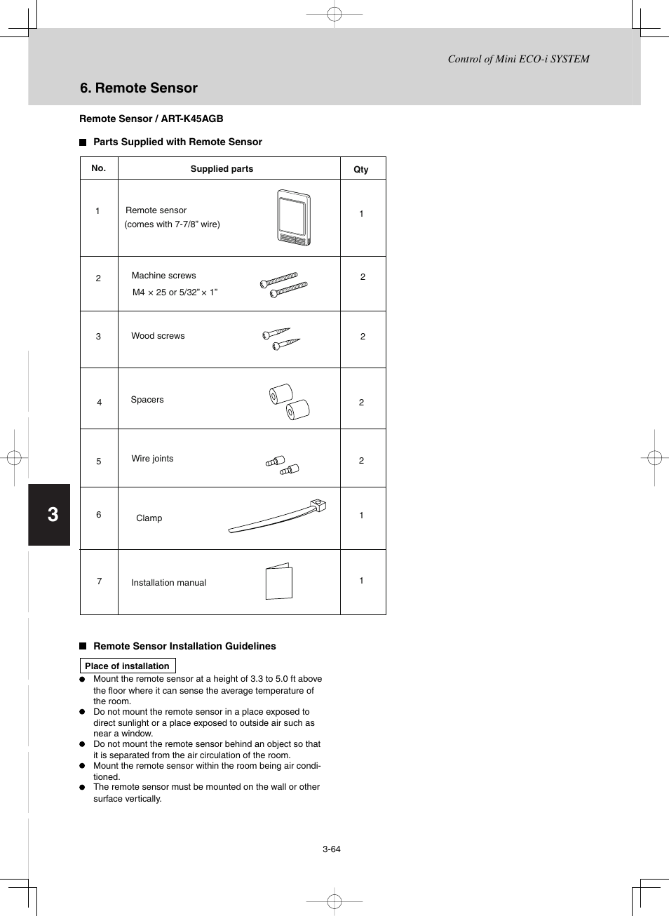 Remote sensor | Sanyo CHX03652 User Manual | Page 108 / 246