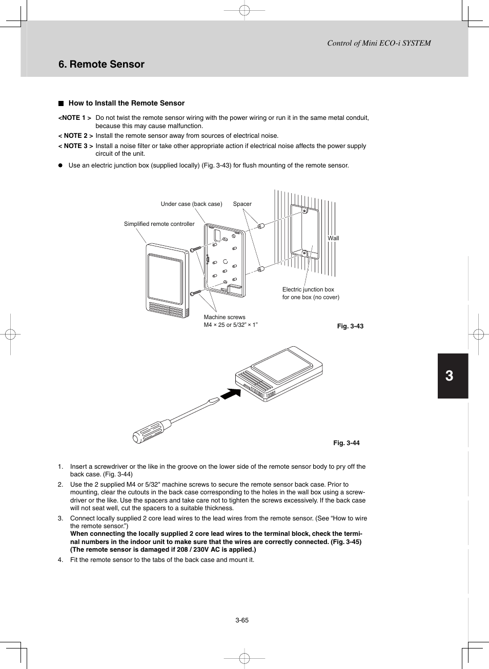 Remote sensor | Sanyo CHX03652 User Manual | Page 109 / 246