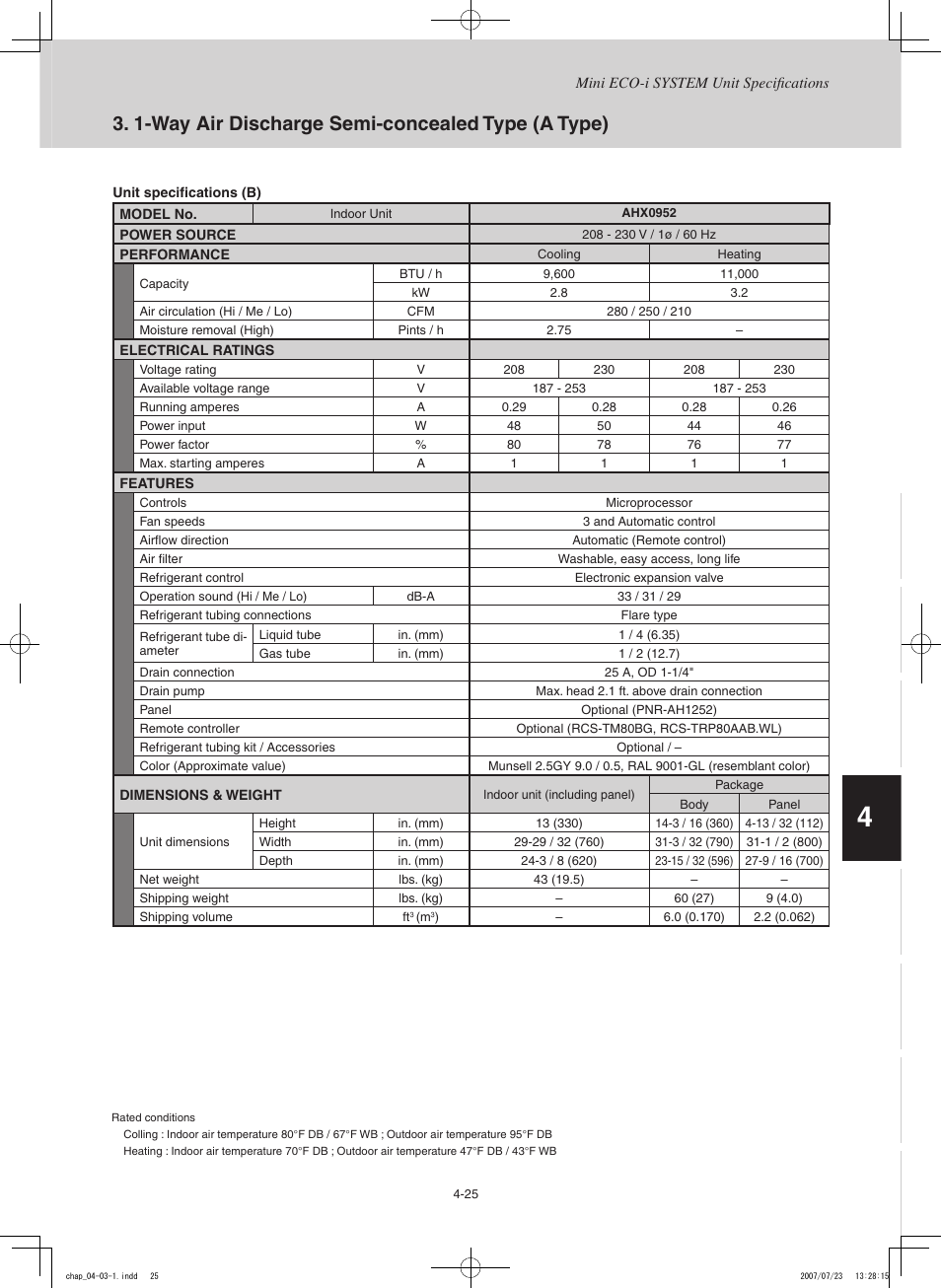 1-way air discharge semi-concealed type (a type) | Sanyo CHX03652 User Manual | Page 135 / 246