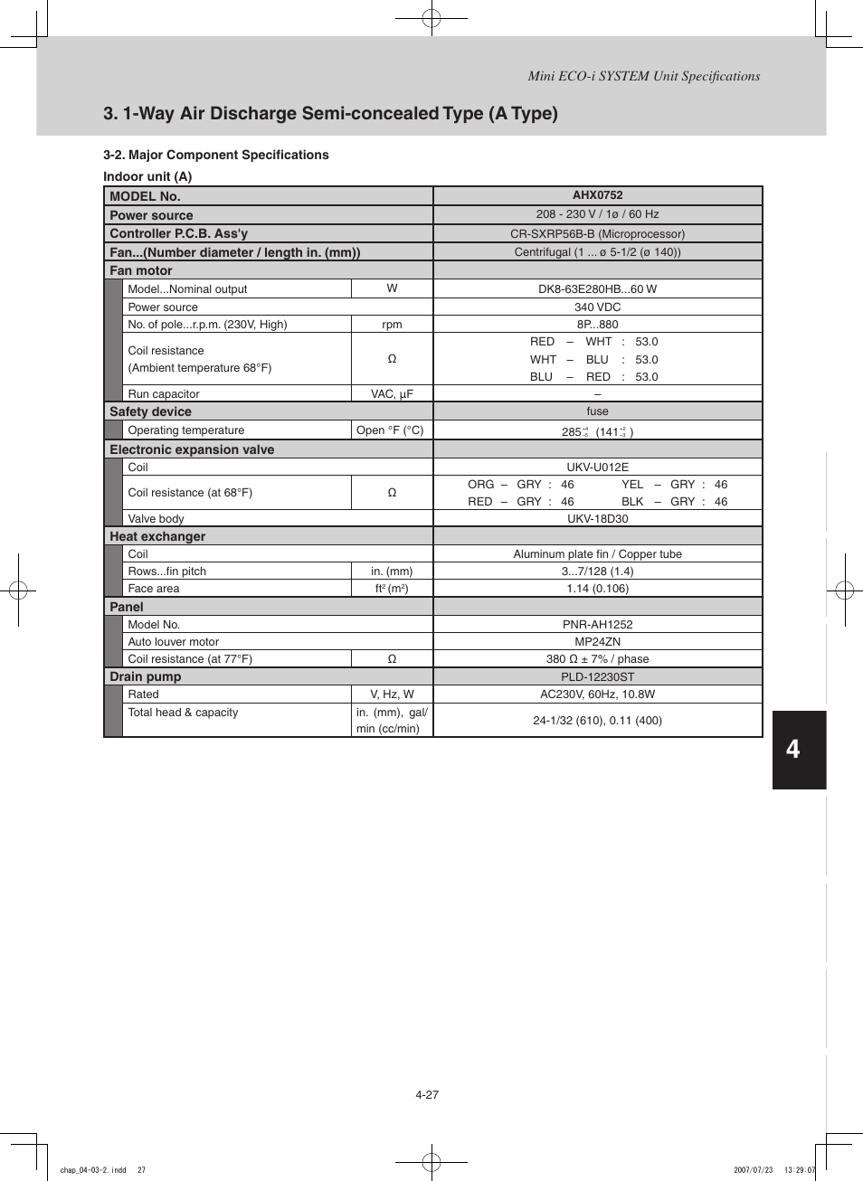 1-way air discharge semi-concealed type (a type) | Sanyo CHX03652 User Manual | Page 137 / 246