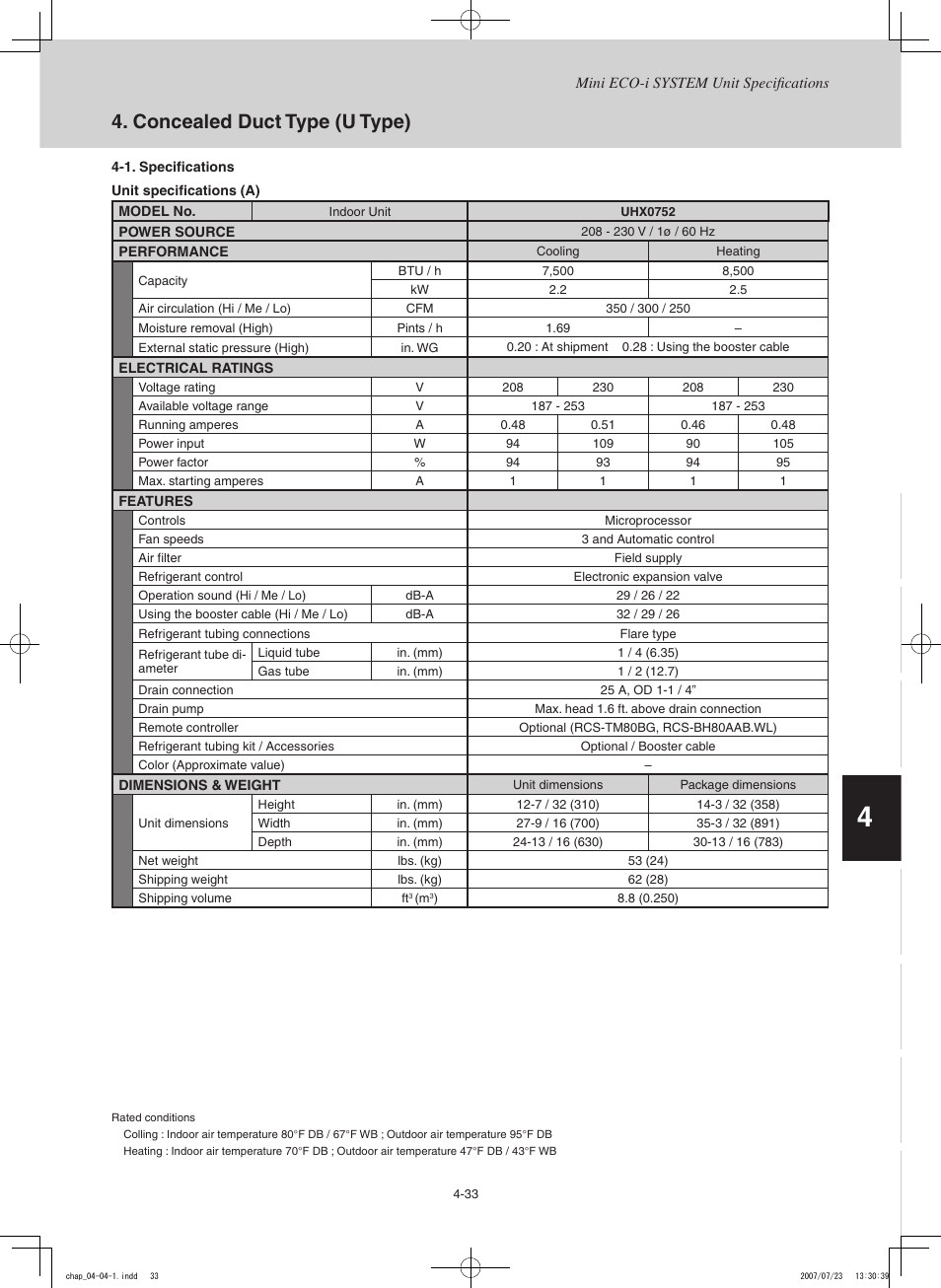 Td831137-02_8g, Concealed duct type (u type) | Sanyo CHX03652 User Manual | Page 143 / 246