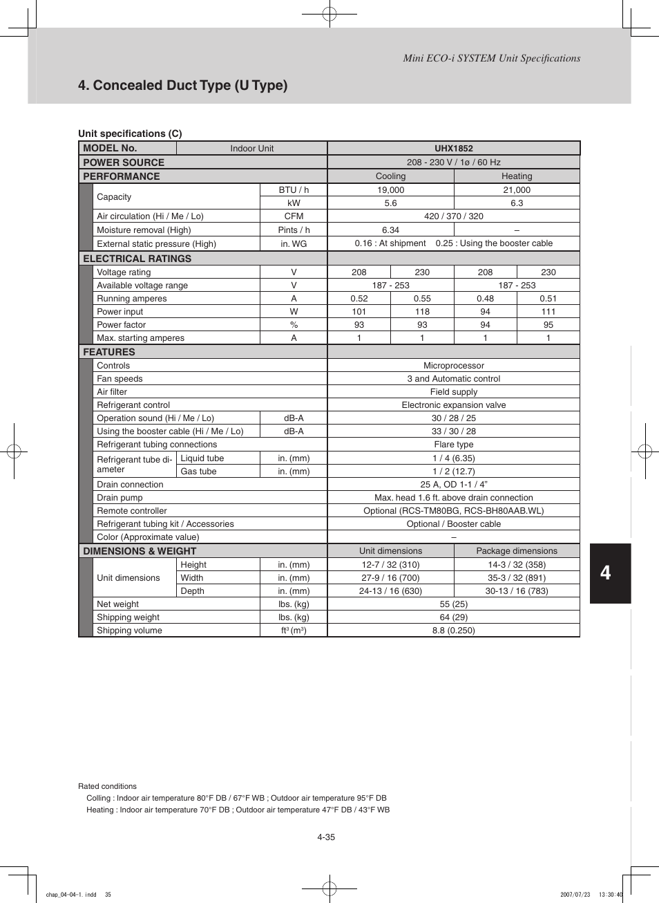 Concealed duct type (u type) | Sanyo CHX03652 User Manual | Page 145 / 246