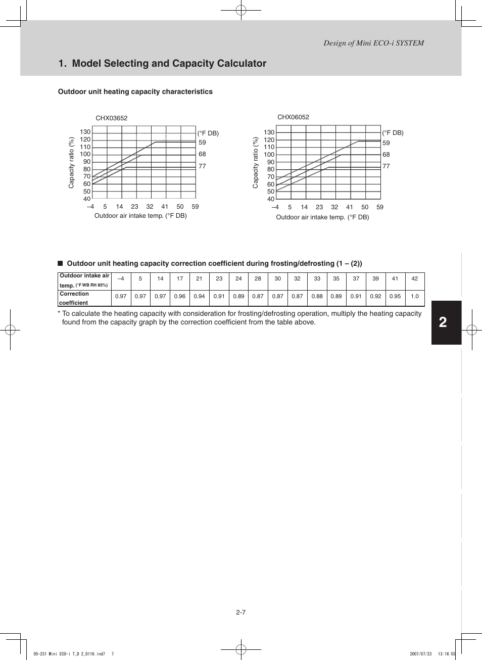 Model selecting and capacity calculator | Sanyo CHX03652 User Manual | Page 15 / 246