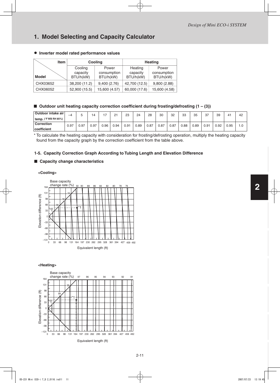 Model selecting and capacity calculator, Design of mini eco-i system | Sanyo CHX03652 User Manual | Page 19 / 246