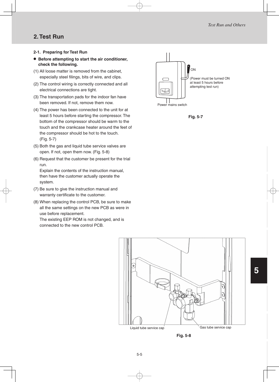 Test run | Sanyo CHX03652 User Manual | Page 193 / 246