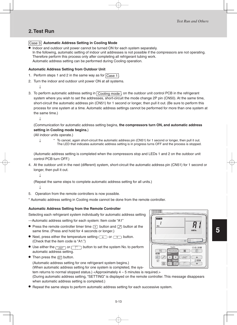 Test run | Sanyo CHX03652 User Manual | Page 201 / 246