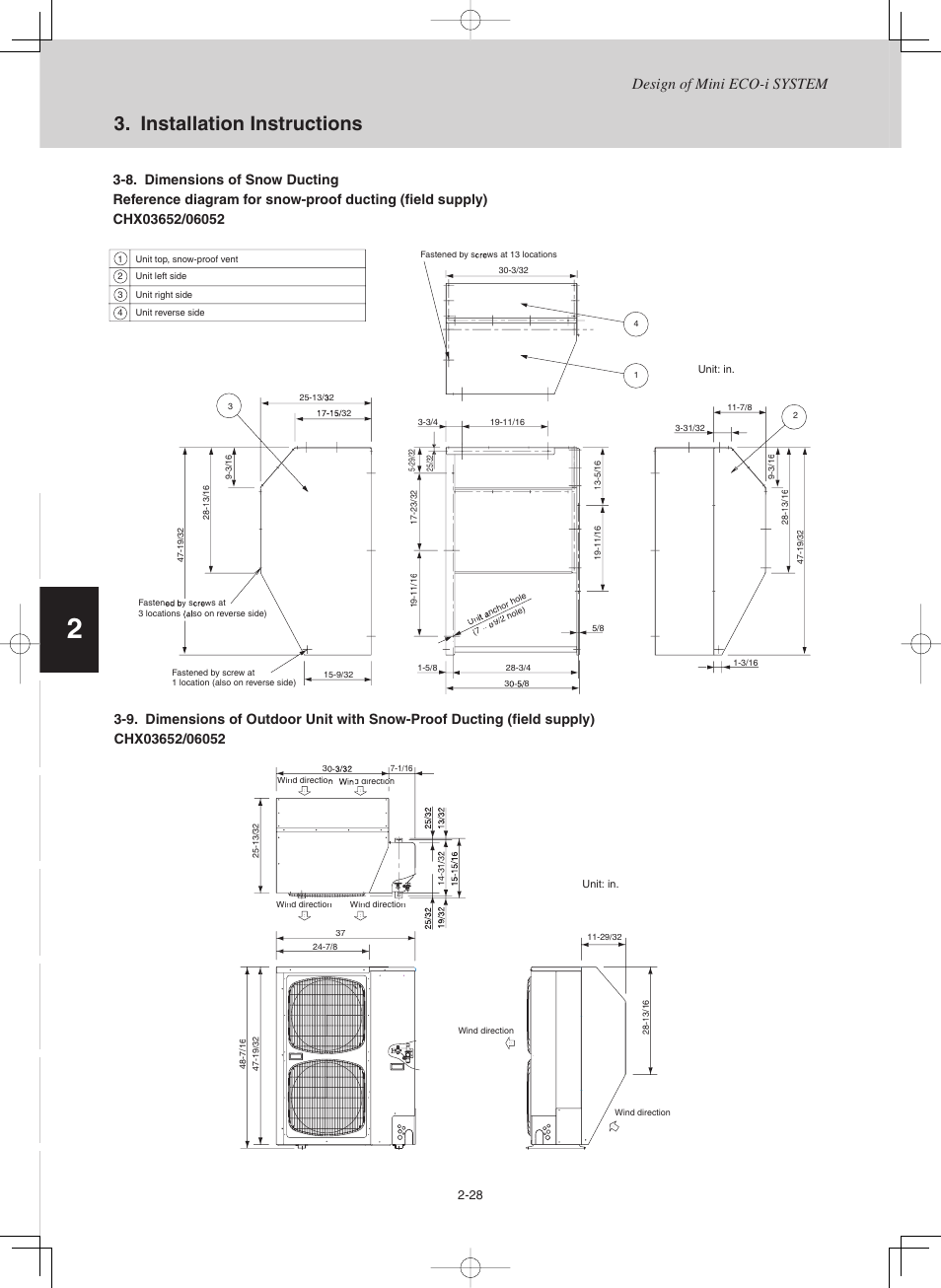 Installation instructions, Design of mini eco-i system | Sanyo CHX03652 User Manual | Page 36 / 246