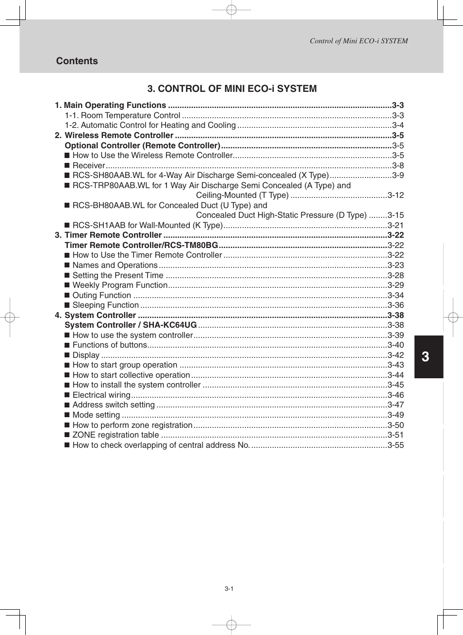 Control of mini eco-i system | Sanyo CHX03652 User Manual | Page 45 / 246